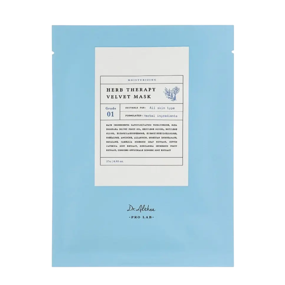 DR. ALTHEA Herb Therapy Velvet Mask 27g - Заспокійлива тканинна маска для обличчя 